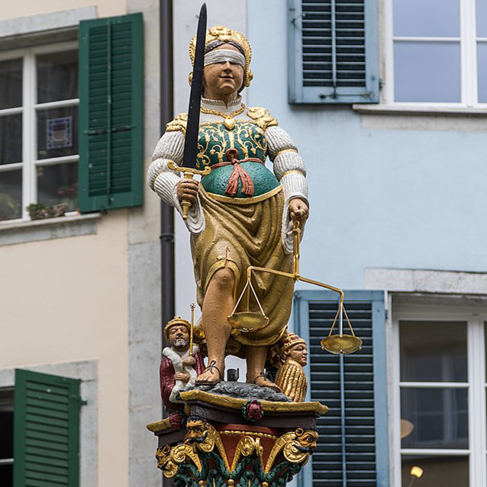 Statue of Justice in Solothurn, Switzerland